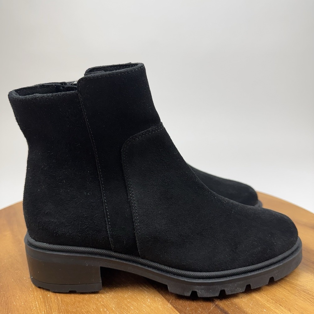 Womens La Canadienne Kiki City Dry Waterproof Black Suede Ankle Boots Size 6 M